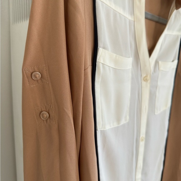 EXPRESS relaxed satin portofino button-up shirt - Picture 3 of 4